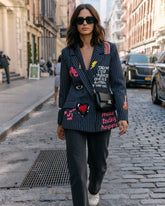 BLAZER STRUCTURÉ bleu